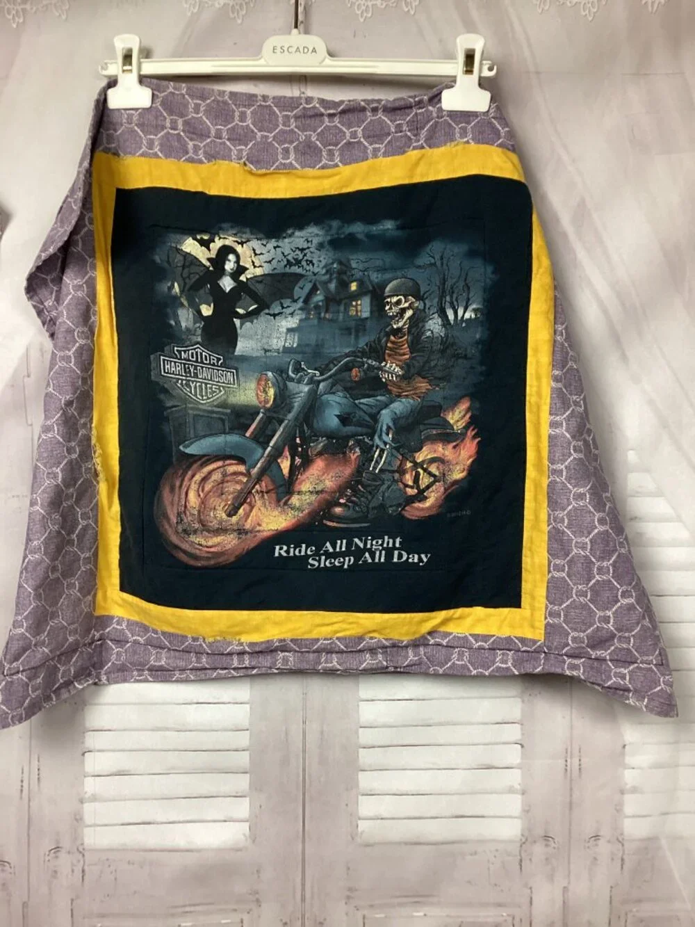 Harley Davidson Tee Shirt Quilt & 4 Pillow Cases 60+ t-shirts Double Sided